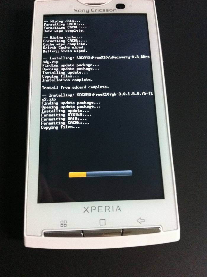 XperiaSO-01B　Android2.3(Gingerbread)　xRecovery