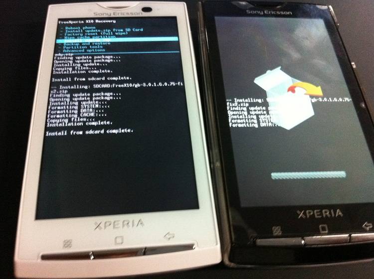 XperiaSO-01B　Android2.3(Gingerbread)　xRecovery　Xperia二台